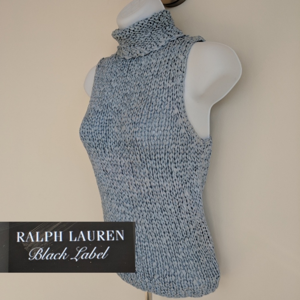 Sexy RALPH LAUREN open knit sleeveless top resort